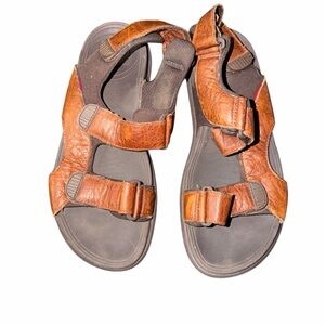 FitFlop Landsurfer Sandals Men’s Size 10 Brown Leather Comfort Adjustable